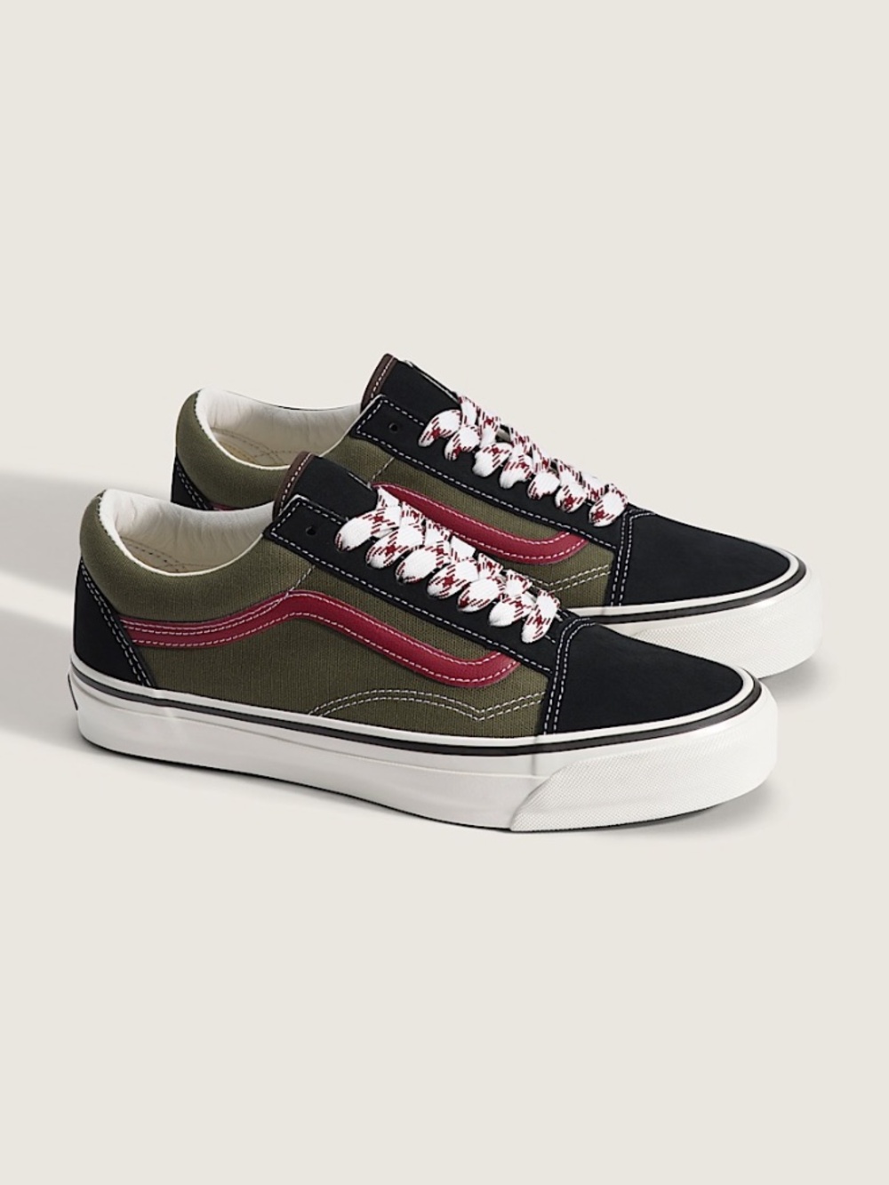 Vans Premium Old Skool Shoes size 10 in Black/Olive NIB